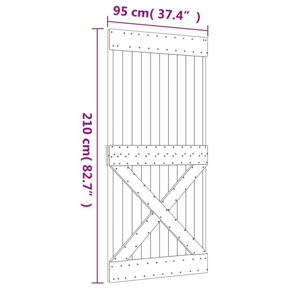 vidaXL Posuvné dvere Prírodná a biela 95 x 210 cm – Obrázok 11