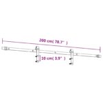 vidaXL Posuvné dvere Prírodná a biela 95 x 210 cm – Obrázok 12