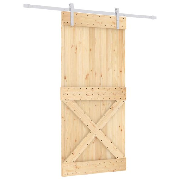vidaXL Posuvné dvere Prírodná a biela 95 x 210 cm – Obrázok 2