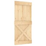 vidaXL Posuvné dvere Prírodná a biela 95 x 210 cm – Obrázok 3