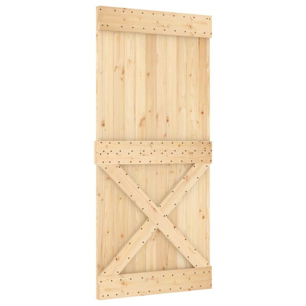 vidaXL Posuvné dvere Prírodná a biela 95 x 210 cm – Obrázok 3