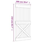 vidaXL Posuvné dvere Prírodná a biela 100 x 210 cm – Obrázok 11
