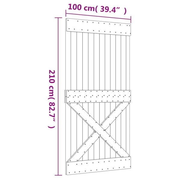 vidaXL Posuvné dvere Prírodná a biela 100 x 210 cm – Obrázok 11