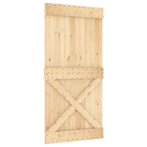 vidaXL Posuvné dvere Prírodná a biela 100 x 210 cm – Obrázok 3