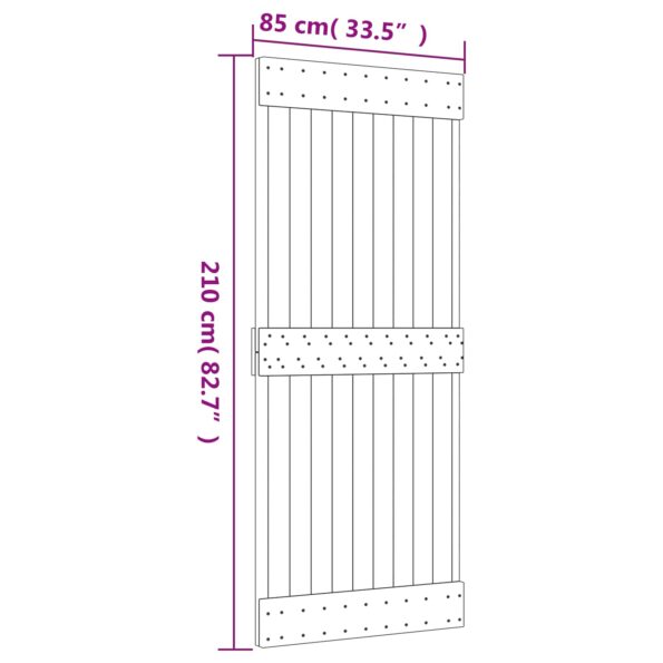 vidaXL Posuvné dvere Prírodná a čierna 85 x 210 cm – Obrázok 11