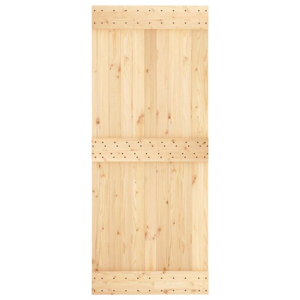 vidaXL Posuvné dvere Prírodná a čierna 85 x 210 cm – Obrázok 4