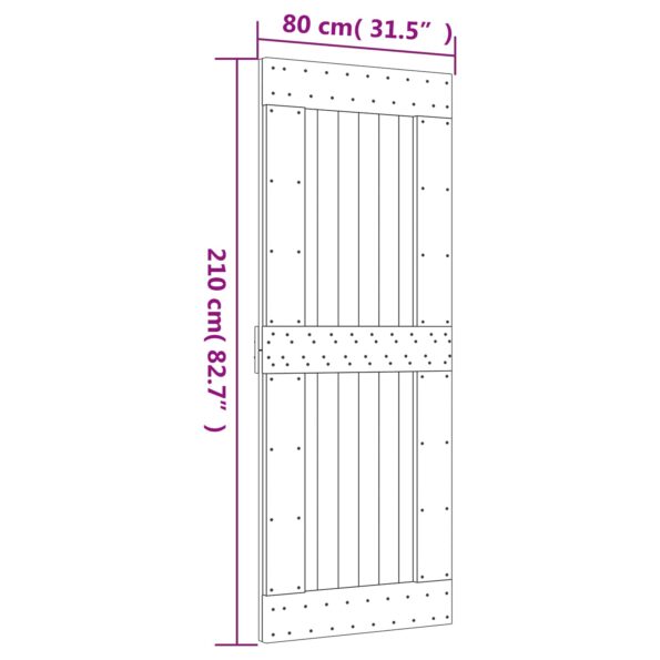 vidaXL Posuvné dvere Prírodná a čierna 80 x 210 cm – Obrázok 11