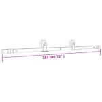vidaXL Posuvné dvere Prírodná a čierna 80 x 210 cm – Obrázok 12
