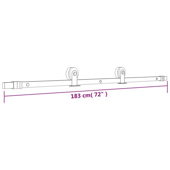 vidaXL Posuvné dvere Prírodná a čierna 80 x 210 cm – Obrázok 12