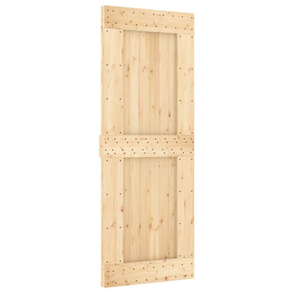 vidaXL Posuvné dvere Prírodná a čierna 80 x 210 cm – Obrázok 3