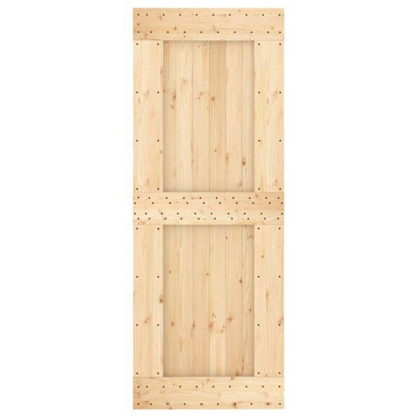 vidaXL Posuvné dvere Prírodná a čierna 80 x 210 cm – Obrázok 4