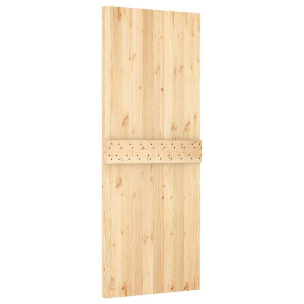 vidaXL Posuvné dvere Prírodná a čierna 80 x 210 cm – Obrázok 5