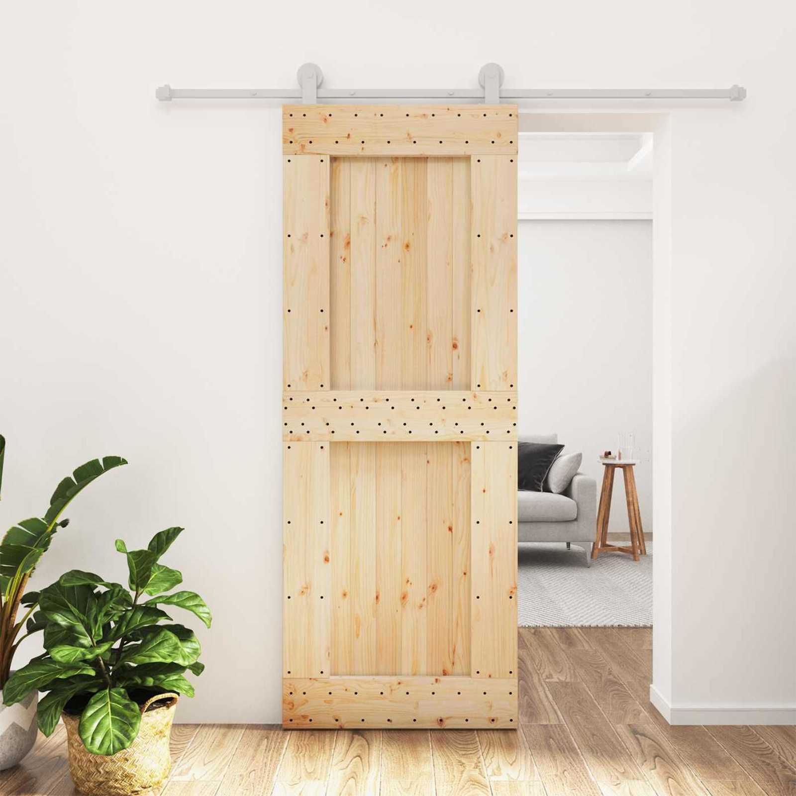 3445033_1.jpg vidaXL Posuvné dvere Prírodná a biela 80 x 210 cm – Obrázok 1