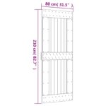 vidaXL Posuvné dvere Prírodná a biela 80 x 210 cm – Obrázok 11