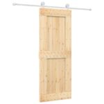vidaXL Posuvné dvere Prírodná a biela 80 x 210 cm – Obrázok 2