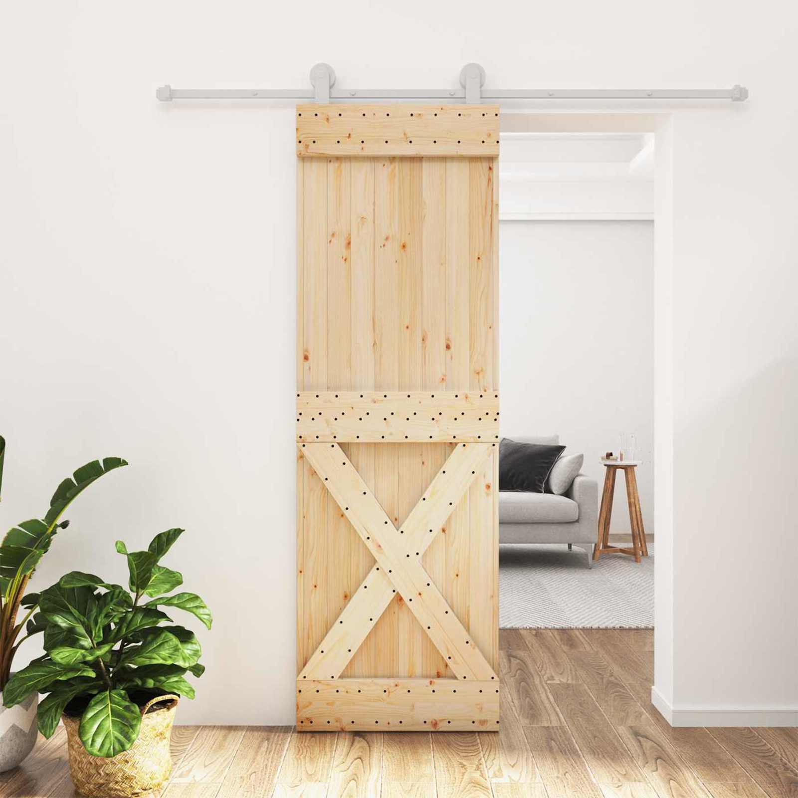3445038_1.jpg vidaXL Posuvné dvere Prírodná a biela 70 x 210 cm – Obrázok 1