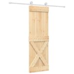 vidaXL Posuvné dvere Prírodná a biela 70 x 210 cm – Obrázok 2