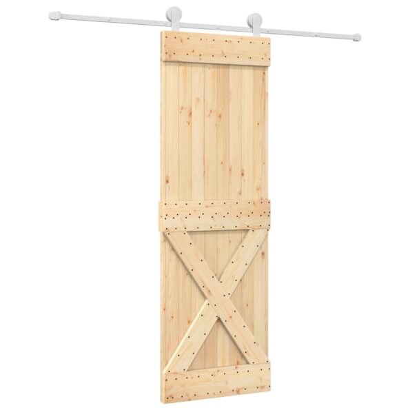 vidaXL Posuvné dvere Prírodná a biela 70 x 210 cm – Obrázok 2