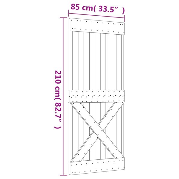 vidaXL Posuvné dvere Prírodná a biela 85 x 210 cm – Obrázok 11