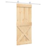 vidaXL Posuvné dvere Prírodná a biela 85 x 210 cm – Obrázok 2