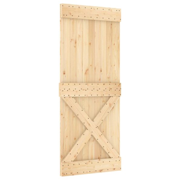 vidaXL Posuvné dvere Prírodná a biela 85 x 210 cm – Obrázok 3