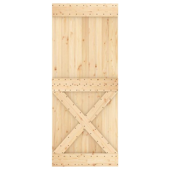 vidaXL Posuvné dvere Prírodná a biela 85 x 210 cm – Obrázok 4