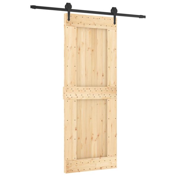 vidaXL Posuvné dvere Prírodná a čierna 80 x 210 cm – Obrázok 2
