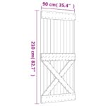 vidaXL Posuvné dvere Prírodná a čierna 90 x 210 cm – Obrázok 11