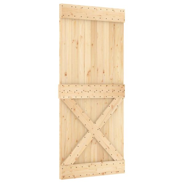 vidaXL Posuvné dvere Prírodná a čierna 90 x 210 cm – Obrázok 3