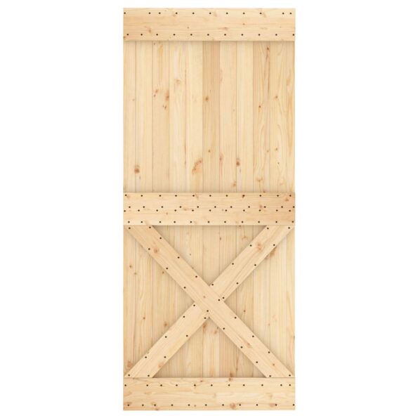 vidaXL Posuvné dvere Prírodná a čierna 90 x 210 cm – Obrázok 4
