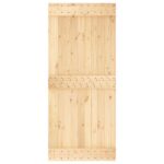 vidaXL Posuvné dvere Prírodná a čierna 90 x 210 cm – Obrázok 4
