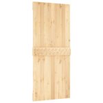 vidaXL Posuvné dvere Prírodná a čierna 90 x 210 cm – Obrázok 5