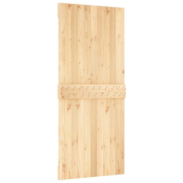 vidaXL Posuvné dvere Prírodná a čierna 90 x 210 cm – Obrázok 5