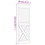 vidaXL Posuvné dvere Prírodná a čierna 70 x 210 cm – Obrázok 11