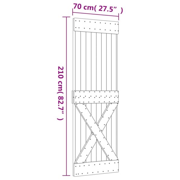 vidaXL Posuvné dvere Prírodná a čierna 70 x 210 cm – Obrázok 11