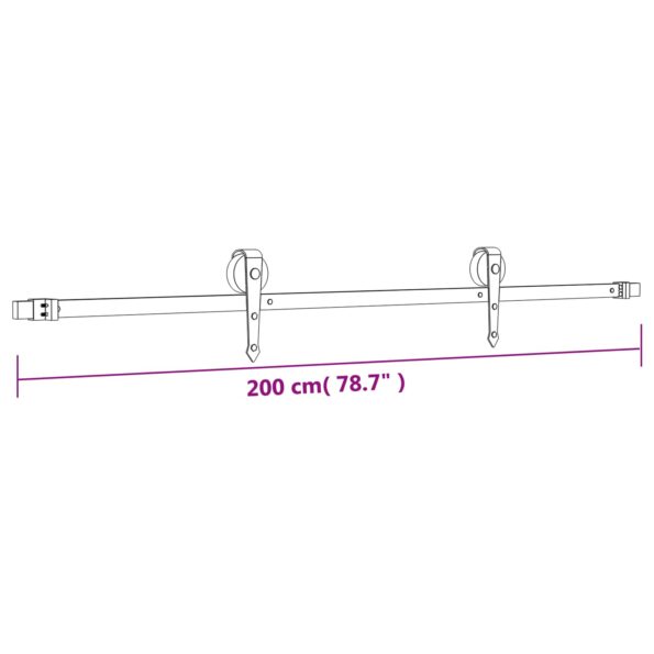 vidaXL Posuvné dvere Prírodná a čierna 70 x 210 cm – Obrázok 12