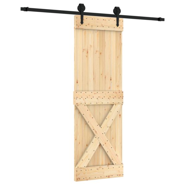 vidaXL Posuvné dvere Prírodná a čierna 70 x 210 cm – Obrázok 2