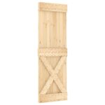 vidaXL Posuvné dvere Prírodná a čierna 70 x 210 cm – Obrázok 3
