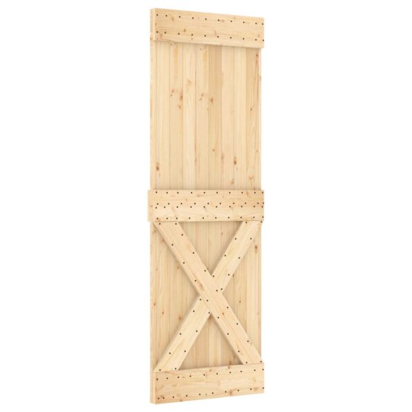 vidaXL Posuvné dvere Prírodná a čierna 70 x 210 cm – Obrázok 3