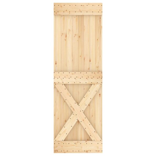 vidaXL Posuvné dvere Prírodná a čierna 70 x 210 cm – Obrázok 4