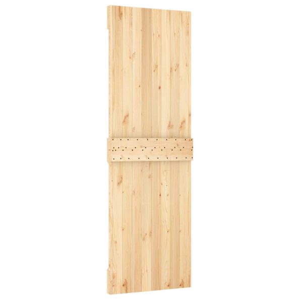 vidaXL Posuvné dvere Prírodná a čierna 70 x 210 cm – Obrázok 5