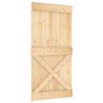vidaXL Posuvné dvere Prírodná a čierna 100 x 210 cm – Obrázok 3