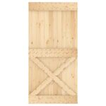 vidaXL Posuvné dvere Prírodná a čierna 100 x 210 cm – Obrázok 4