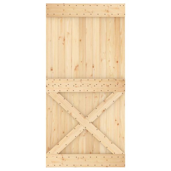 vidaXL Posuvné dvere Prírodná a čierna 100 x 210 cm – Obrázok 4