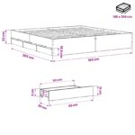 vidaXL Rám postele so skladom Dub artisan 180 x 200 cm – Obrázok 6