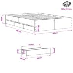 vidaXL Rám postele so skladom Dub artisan 160 x 200 cm – Obrázok 6