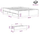 vidaXL Rám postele so skladom Dub artisan 150 x 200 cm – Obrázok 6
