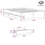 vidaXL Rám postele so skladom Dub artisan 120 x 200 cm – Obrázok 6