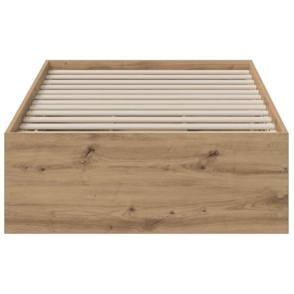vidaXL Rám postele so skladom Dub artisan 90 x 200 cm Kompozitné drevo – Obrázok 4