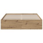 vidaXL Rám postele so skladom Dub artisan 140 x 190 cm – Obrázok 4
